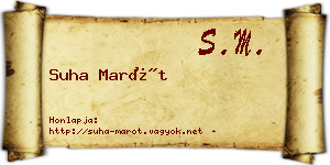 Suha Marót névjegykártya